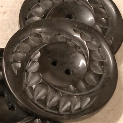 dekoreret sort retro knap gamle knapper genbrug
